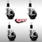 Service Caster 4'' SS Phenolic Swivel 1-1/2'' Expanding Stem Caster Set with Brake, 4PK SCC-SSEX20S414-PHS-TLB-112-4 - alternate 2